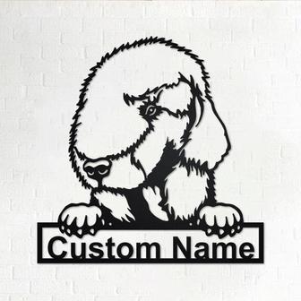 Personalized Bedlington Terrier Metal Sign | Bedlington Terrier Metal Wall Art | Dog Metal Sign | Dog Lover Gifts | Dog Metal Wall Decor - Thegiftio UK