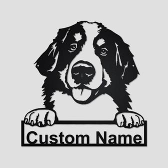 Personalized Bernese Mountain Dog Metal Sign| Bernese Mountain Dog Metal Wall Art| Dog Metal Sign| Bernese Mountain Dog Lover Gift| Dog Gift - Thegiftio UK