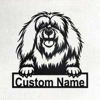 Personalized Bichon Lyon Metal Sign | Bichon Lyon Metal Wall Art | Dog Metal Sign | Dog Lover Gift | Bichon Lyon Lover Gift | Bichon Lyon - Thegiftio UK