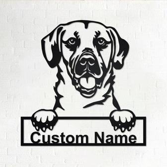 Personalized Black Mouth Cur Metal Sign | Black Mouth Cur Metal Wall Art | Dog Metal Sign | Dog Lover Gift | Black Mouth Cur Lover Gift - Thegiftio