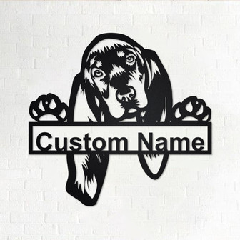Personalized Black And Tan Metal Sign | Black And Tan Metal Wall Art | Dog Metal Sign | Dog Lover Gift | Black And Tan Lover Gift - Thegiftio UK