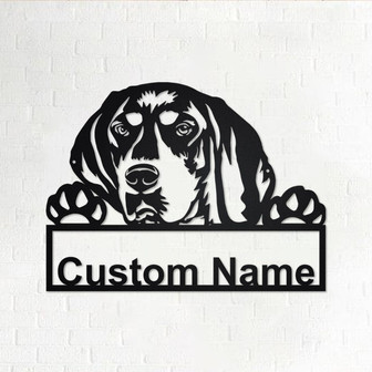 Personalized Bluetick Coonhound Metal Sign| Bluetick Coonhound Metal Wall Art| Dog Metal Sign| Dog Lover Gift| Bluetick Coonhound Lover Gift - Thegiftio UK