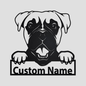 Personalized Boxer Dog Metal Sign| Boxer Dog Metal Wall Art| Dog Metal Sign| Boxer Dog Lover Gift| Dog Gift | Boxer Metal Wall Decor | Boxer - Thegiftio UK