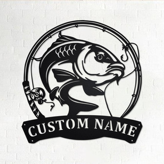 Personalized Carp Fish Metal Sign | Fishing Metal Wall Art | Fishing Metal wall Decor | Fishing Lover | Custom Fishing | Fishman | Carp Fish - Thegiftio UK