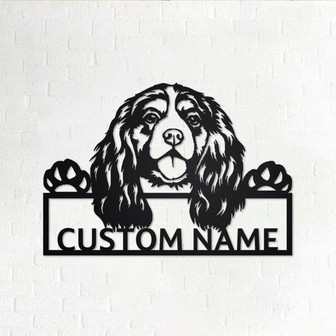 Personalized Cavalier King Charles Spaniel Metal Sign | Dog Metal Wall Art | Dog Metal Wall Decor | Custom Cavalier King Charles Spaniel - Thegiftio UK