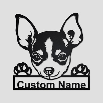 Personalized Chihuahua Dog Metal Sign | Chihuahua Dog Metal Wall Art | Dog Metal Sign| Chihuahua Dog Gift | Chihuahua Dog Lover Gift - Thegiftio UK