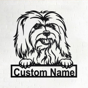 Personalized Coton de Tulear Metal Sign | Coton de Tulear Metal Wall Art | Coton de Tulear Metal Wall Decor | Custom Coton de Tulear - Thegiftio UK