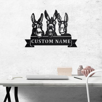Personalized Donkey Metal Sign | Donkey Metal Wall Art | Office Wall Art | Housewarming Outdoor Metal Sign | Gifts Donkey Lover | - Thegiftio UK