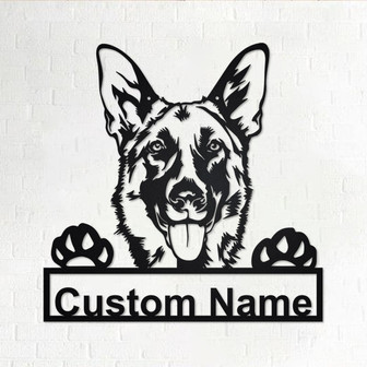 Personalized Dutch Shepherd Metal Sign | Dutch Shepherd Metal Wall Art | Dutch Shepherd Metal Wall Decor | Custom Dutch Shepherd |Custom Dog - Thegiftio UK