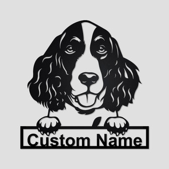 Personalized English Springer Spaniel Metal Sign | English Springer Spaniel Metal Wall Art | Dog Metal Sign | English Springer Spaniel Gift - Thegiftio UK