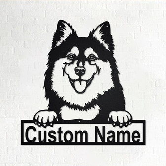 Personalized Finnish Lapphund Metal Sign | Finnish Lapphund Metal Wall Art | Finnish Lapphund Metal Wall Decor | Custom Finnish Lapphund Dog - Thegiftio UK