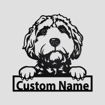 Personalized Goldendoodle Metal Sign| Goldendoodle Metal Wall Art| Dog Metal Sign | Goldendoodle Gift | Goldendoodle Lover Gift Goldendoodle - Thegiftio UK