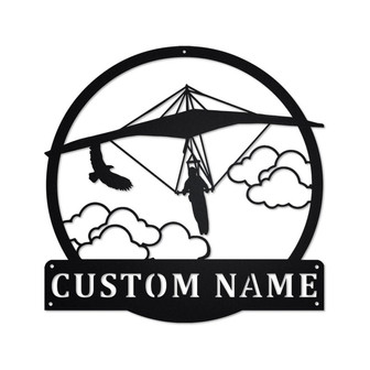Personalized Hang Gliding Metal Sign | Hang Gliding Metal Wall Art | Hang Gliding Metal wall Decor | Hang Gliding Lover Gift | Hang Gliding - Thegiftio UK