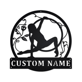 Personalized Hula Hoop Metal Sign | Hula Hoop Metal Wall Art | Hula Hoop Metal wall Decor | Gymnastics Lover Gift | Gymnastics Metal Sign - Thegiftio