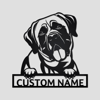 Personalized Mastiff Dog Metal Sign | Mastiff Dog Metal Wall Art | Dog Metal Sign | Mastiff Dog Gift | Dog Lover | Mastiff Dog Lover Gifts - Thegiftio UK