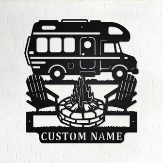 Personalized Motorhome Camper Metal Sign | Motorhome Metal Wall Art | Motorhome Metal wall Decor | Motorhome Custom Family Name | Camping - Thegiftio UK