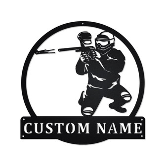 Personalized Paintball Metal Sign | Paintball Metal Wall Art | Paintball Metal wall Decor | Paintball Lover Gift | Custom Paintball - Thegiftio UK