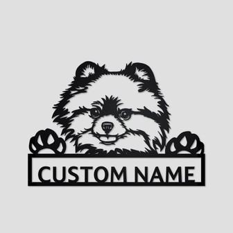 Personalized Pomeranian Metal Sign | Pomeranian Metal Wall Art| Dog Metal Sign| Pomeranian Gift| Dog Lover| Pomeranian Lover Gift Pomeranian - Thegiftio