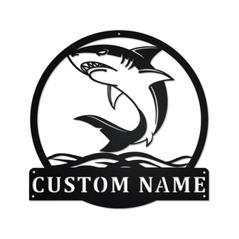 Personalized Shark Metal Sign | Shark Metal Wall Art | Shark Metal wall Decor | Shark Lover Gift | Custom Shark | Shark - Thegiftio