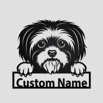 Personalized Shih Tzu Metal Sign | Shih Tzu Metal Wall Art | Dog Metal Sign | Shih Tzu Gift | Dog Lover | Shih Tzu Lover Gifts | Shih Tzu - Thegiftio UK