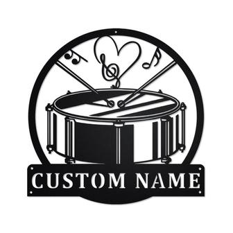 Personalized Snare Drum Metal Sign | Snare Drum Metal Wall Art |Snare Drum Metal wall Decor | Snare Drum Gift | Custom Snare Drum - Thegiftio UK