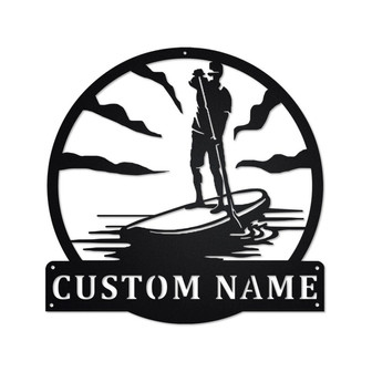 Personalized Standup Paddleboarding Metal Sign | Standup Paddleboarding Metal Wall Art | Standup Paddleboarding Metal wall Decor - Thegiftio UK