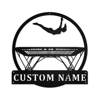 Personalized Trampolining Metal Sign | Trampolining Metal Wall Art | Trampolining Metal wall Decor | Trampolining Lover| Custom Trampolining - Thegiftio UK