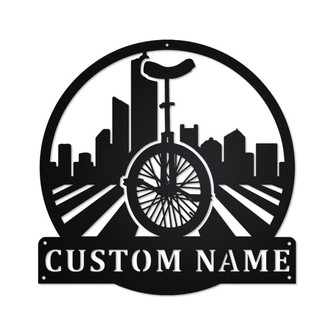 Personalized Unicycling Metal Sign | Unicycling Metal Wall Art | Unicycling Metal wall Decor | Unicycling Lover | Custom Unicycling - Thegiftio UK
