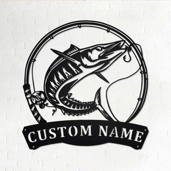 Personalized Wahoo Fish Metal Sign | Fishing Metal Wall Art | Fishing Metal wall Decor | Fishing Lover | Custom Fishing | Fishman | Wahoo - Thegiftio