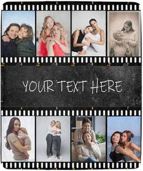 Custom Mom Blanket With Photo & Text Collage Personalized Picture Blanket For Mom Customized Throw Blanket Gifts For Mother's Day Birthday Soft Fleece Blanket For Mother - Thegiftio UK