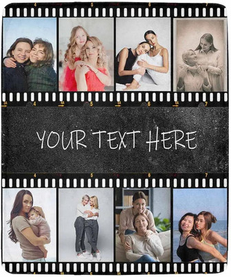 Custom Mom Blanket With Photo & Text Collage Personalized Picture Blanket For Mom Customized Throw Blanket Gifts For Mother's Day Birthday Soft Fleece Blanket For Mother - Thegiftio