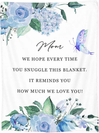 To My Mom Blanket Fleece Blanket, Throw Blanket For Couch Bed Living Room Office Travel, To My Mom Gift From Daughters And Sons - Thegiftio UK