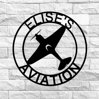 Airplane Hangar Sign, Personalized Pilot Name Sign, Custom Aviation Lover, Man Cave Sign, Airplane Sign, Personalized Airplane Sign, Plane - Thegiftio UK