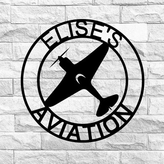 Airplane Hangar Sign, Personalized Pilot Name Sign, Custom Aviation Lover, Man Cave Sign, Airplane Sign, Personalized Airplane Sign, Plane - Thegiftio UK