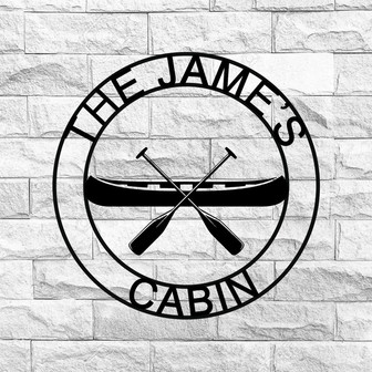 Canoe Sign, Personalized Canoe Sign, Metal Canoe Sign, Lake house Cabin sign, Custom Cabin Sign, Metal sign, Camping sign, Lodge Sign, Cabin - Thegiftio UK