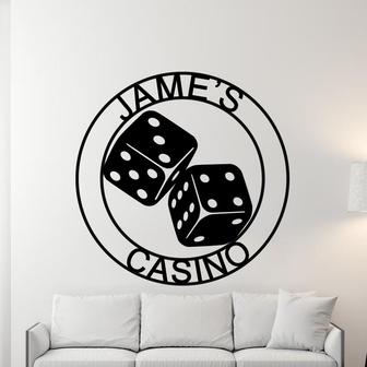 Casino Sign, Gambling Sign, Poker Sign, Dice Sign, Dice Wall art, Metal Casino Sign, Bar Sign, Man Cave Sign, Las Vegas Sign, Game room Sign - Thegiftio UK