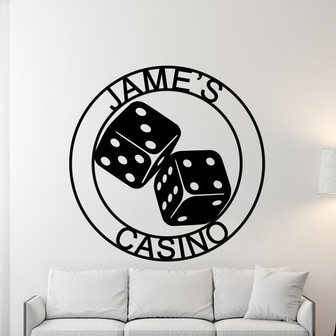 Casino Sign, Gambling Sign, Poker Sign, Dice Sign, Dice Wall art, Metal Casino Sign, Bar Sign, Man Cave Sign, Las Vegas Sign, Game room Sign - Thegiftio