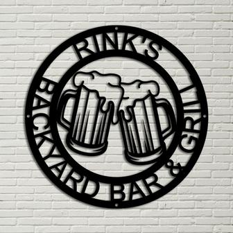 Custom Bar Theme Sign, Metal Bar Sign, Personalized Bar, Theme Sign, Personalized Bar Sign Metal Wall Art, man cave sign, backyard grill - Thegiftio UK