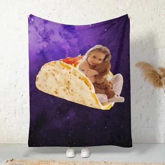 Custom Blanket For Kids Boys Girls, Galaxy Space With Baby Photo Bed Blanket Personalized Throw Blanket For Daughter Son From Mom Dad Gifts For Teens Bedroom Birthday - Thegiftio UK