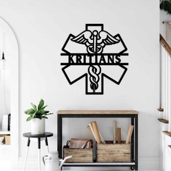 Custom Metal Sign For Paramedic, EMT Gift Ideas, Medical Field Home Decor, Personalized Family Name Sign, Custom EMS Gift - Thegiftio UK