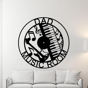 Custom Music Room Sign, Music Studio Metal Sign, Personalized Music Decor, Musical Instruments Sign, Musician Gift, Guitar Drums Keyboard - Thegiftio