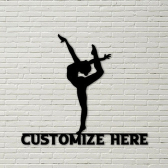 Customizable Gymnast Dancer Sign, custom monogram, metal art, metal sign, custom metal sign, birthday, gymnastics, gymnastics sign - Thegiftio