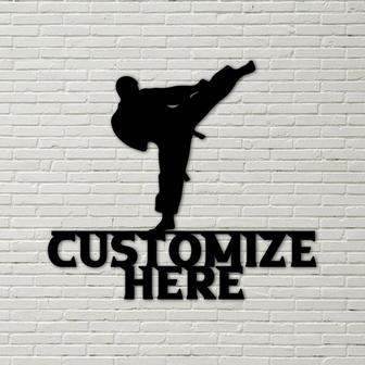 Customizable Karate Sign, Metal Karate Decoration, Metal Karate Decor, karate sign, metal karate sign, karate decor, karate decoration - Thegiftio UK