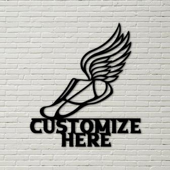 Customizable Metal Cross Country Sign, Personalized Track Sign, Track Decoration, Sprinter Decoration, Running Decoration - Thegiftio UK