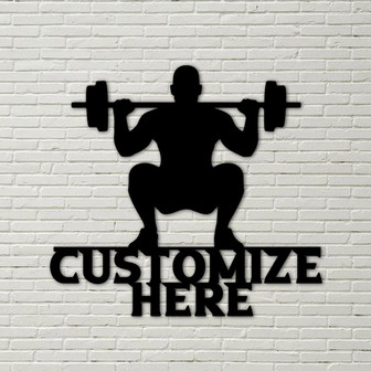 Customizable Metal CrossFit sign, Personalized Gym Decoration, Metal Gym Decoration, Custom Home Gym Sign - Thegiftio