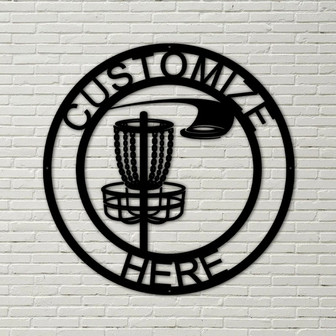 Customizable Metal Frisbee Golf Sign, Personalized Frisbee Golf Decoration, Metal Frisbee Golf Decor - Thegiftio UK