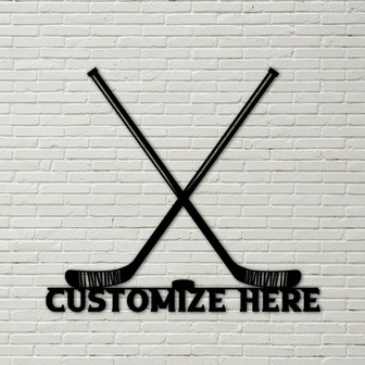 Customizable Metal Hockey Player Sign, Personalized Hockey Player Decoration, Hockey Home Decor - Thegiftio UK