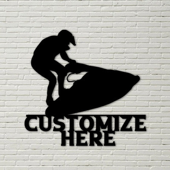 Customizable Metal Jet Ski Sign, Jet Ski Decoration, Personalized Metal Watersports Sign, Beach Decor, Jet Ski Sign - Thegiftio UK
