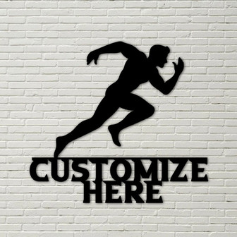 Customizable Metal Sprinter Sign, Personalized Track Sign, Track Decoration, Sprinter Decoration, Running Decoration - Thegiftio UK