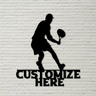 Customizable Metal Tennis Player Sign, Personalized Tennis Sign, Tennis Decor, sports sign, tennis gifts, tennis art, tennis lovers - Thegiftio
